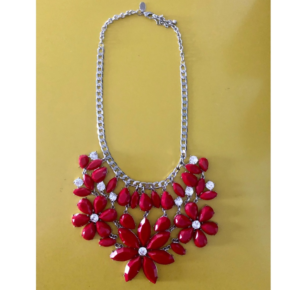 Chunky Red Statement Necklace